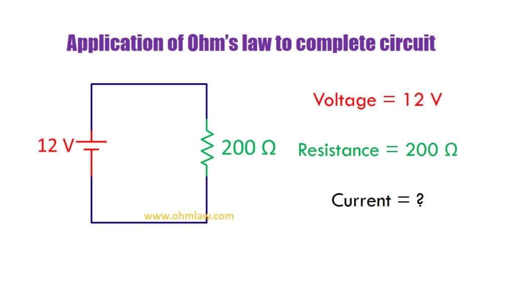 Application of Ohm's Law to Complete Circuit [Full Explanation] • Ohm Law